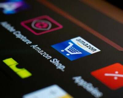 Close up of smartphone screen with icons